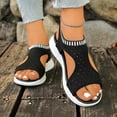 thumbnail image 1 of Xucatan Mesh Knit Sandals for Women, Slingback Open Toe Flat Shoes, Plus Size Breathable Summer Walking Footwear Gift, 1 of 9