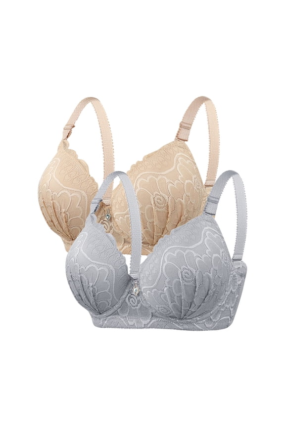Minimizer Bra for Women, Plus Size Underwire Full Coverage Bra, Lightly Lined D Cup Daily Bra, Breathable Smooth Fit Gift