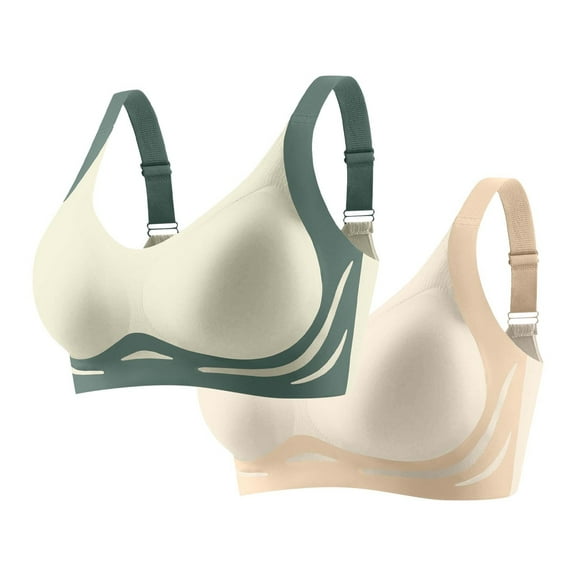 Xucatan Minimizer Bras for Women Full Christmas gifts Coverage No Underwire Push Up Seamless Wireless Bras Adjustable Support Anti Sagging U nderwear