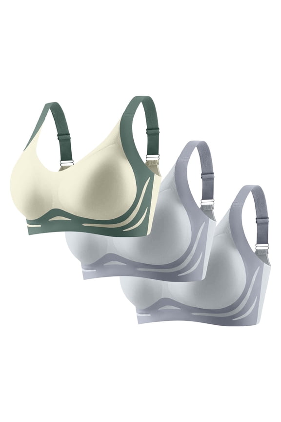 Minimizer Bras for Women Full Christmas gifts Coverage No Underwire Push Up Seamless Wireless Bras Adjustable Support Anti Sagging U nderwear