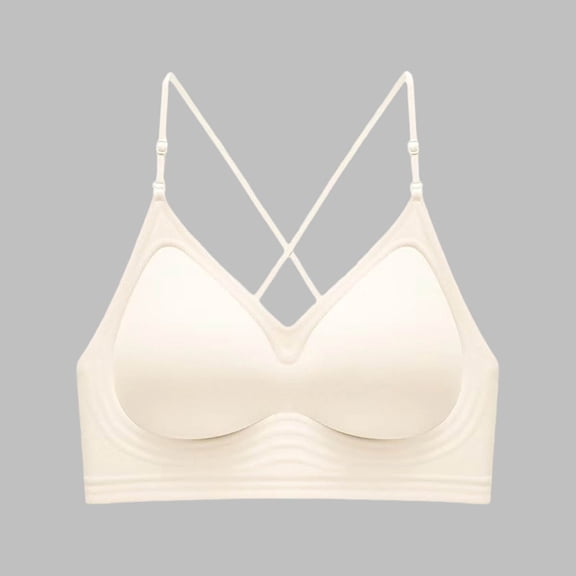 Xucatan Seamless Bra for Women Crossover Back Wireless Breathable Comfort Everyday Bras with Adjustable Straps Gift