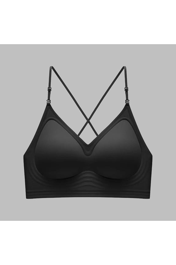 Seamless Bra for Women Crossover Back Wireless Breathable Comfort Everyday Bras with Adjustable Straps Gift