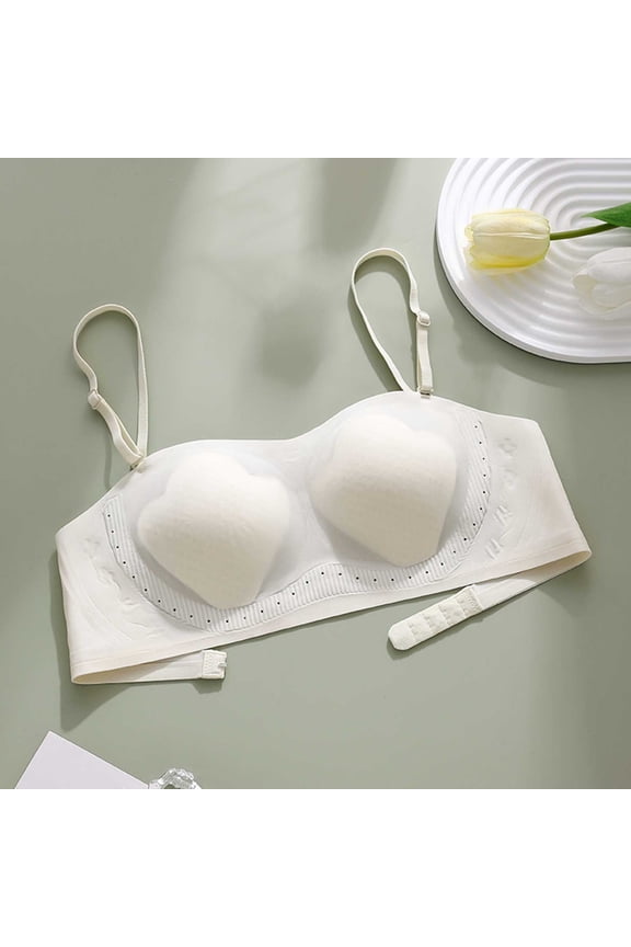 Seamless Bra for Women Crossover Back Wireless Breathable Comfort Everyday Bras with Adjustable Straps Gift