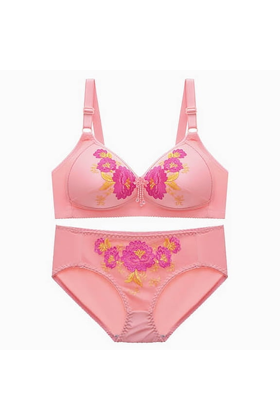 Seamless Solid Bra Sets For Women Lace No Underwire Bra And Panty Lace Underwear Push up Bra Outfits Gift