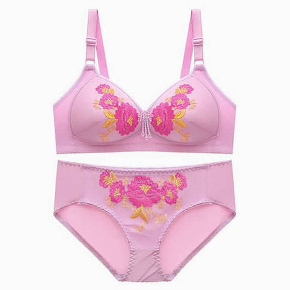 Xucatan Seamless Solid Bra Sets For Women Lace No Underwire Bra And Panty Lace Underwear Push up Bra Outfits Gift