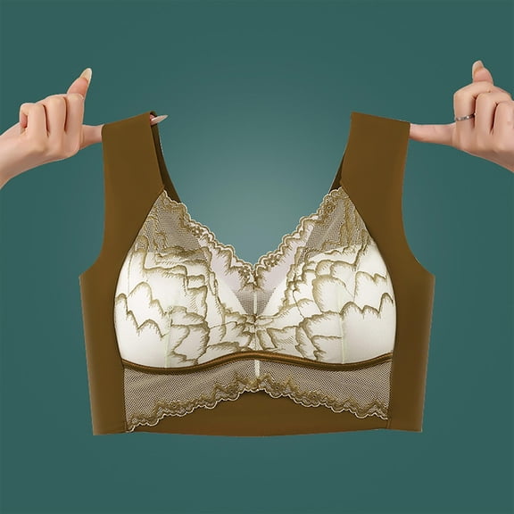 Xucatan Sports Bras for Women Push Up Seamless High Support Posture Correcting Bra for Seniors Plus Size No Underwire Bras Gift