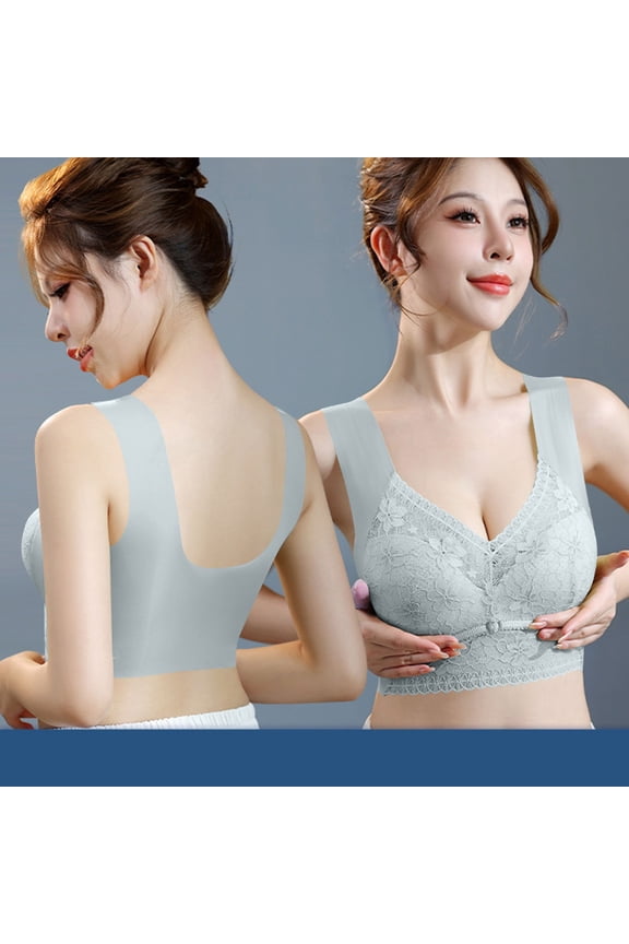 Sports Bras for Women Push Up Seamless High Support Posture Correcting Bra for Seniors Plus Size No Underwire Bras Gift