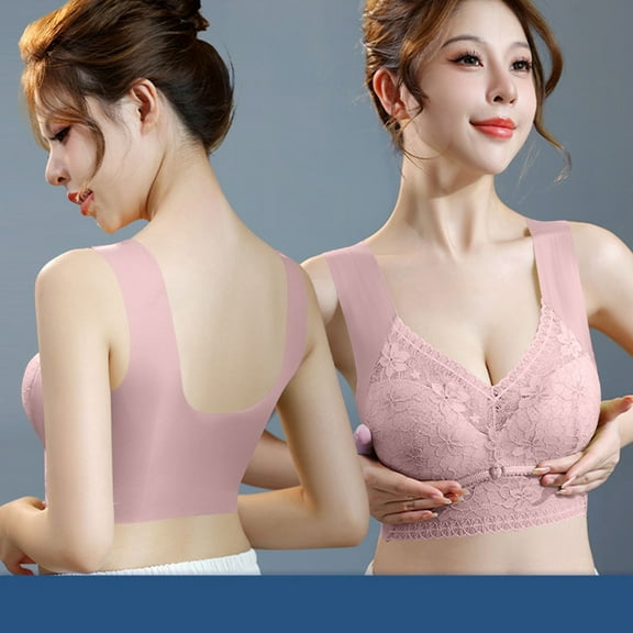 Xucatan Sports Bras for Women Push Up Seamless High Support Posture Correcting Bra for Seniors Plus Size No Underwire Bras Gift