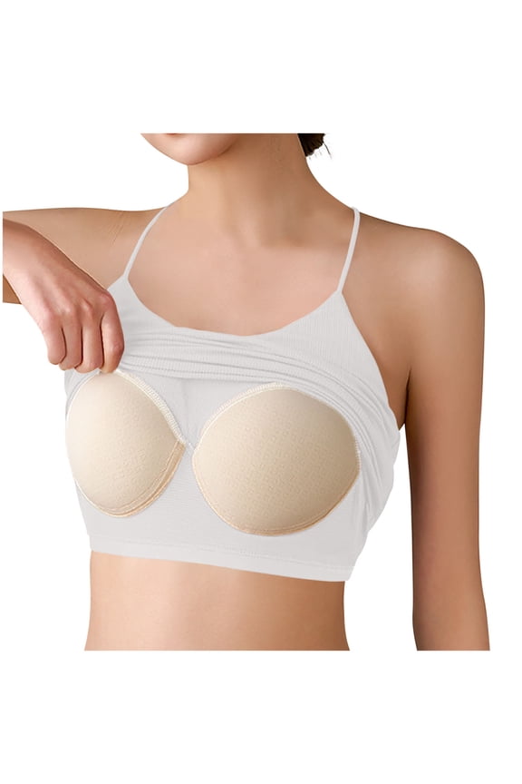 Sports Bras for Women Seamless High Support Longline Full Coverage Workout Tank Tops Built in Bra Padded Strappy Yoga Crop Top Cross Gym Gift