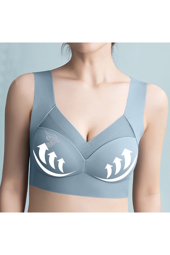 Strapless Bra for Women, Wirefree Floral Embroidered Bandeau with Side Slimming Design, Breathable Thin Daily Underwear, Lightly Lined Full Coverage Gift