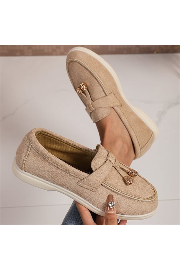 Suede Loafers Flats for Women, Women's Loafers Suede Loafer Slip-on Penny, Leather Driving Comfortable Dress Ladies Loafers Casual Office Work Shoes Gift