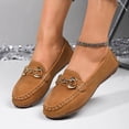 thumbnail image 1 of Xucatan Trendy Women's Chain Embellished Slip-On Loafers, Soft Faux with Breathable Lining, Padded Insole Lightweight Walking Shoes for Spring Summer Office Outfits Gift, 1 of 8