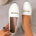 thumbnail image 1 of Xucatan Trendy Women's Gold Bar Embellished Patent Leather Flats, Slip-On Loafers with Breathable Lining, Padded Insole Lightweight Walking Shoes for Daily Spring Summer Work Wear Gift, 1 of 9