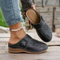 thumbnail image 1 of Xucatan Trendy Women's Rhinestone Studded Wedge Sandals, Breathable Open Toe Slip-On Mules with Padded Insole, Textured Outsole Comfortable Walking Shoes for Spring Summer Daily Outfits Gift, 1 of 6