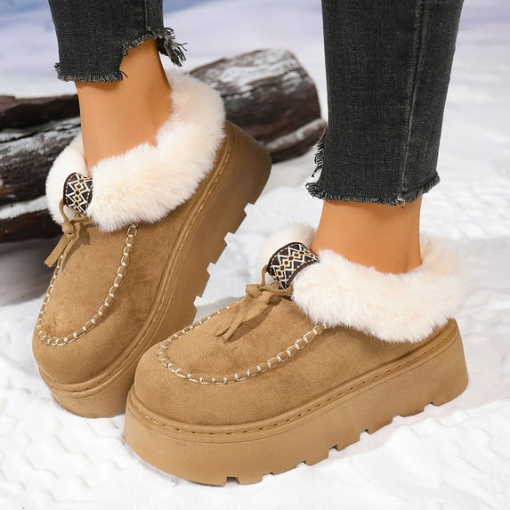 Xucatan Winter Boots For WomenSnow Boots Warm Ankle Booties Slip On FlockyLined Comfortable Fashion Casual Loafers Shoes Gift