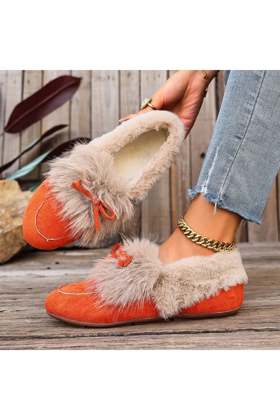 Winter Boots For WomenSnow Boots Warm Ankle Booties Slip On FlockyLined Comfortable Fashion Casual Loafers Shoes Gift