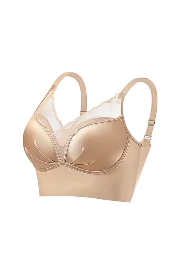 Wireless Bras for Women, Floral Embroidered 3D Push Up Breathable Design, Solid Color Tank Top Style, Seamless Everyday Support for Fashion Gift