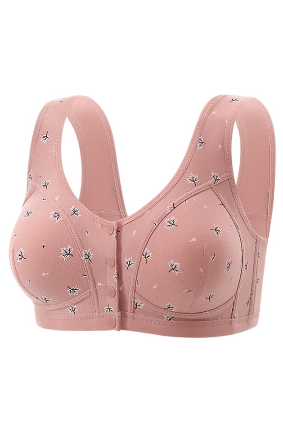 Wireless Floral Embroidered Bras for Women, Rimless Breathable Lightly Lined, Sheer Gathering Thin Pullover Style, Soft Stretch Nylon Full Coverage Everyday Essential Gift