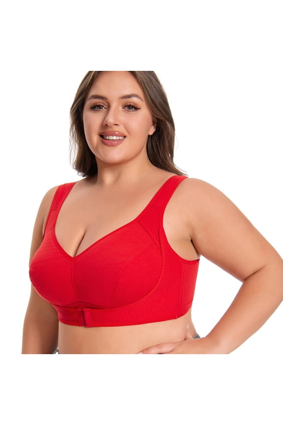 Wireless Sport Bras for Women Front Closure Full Coverage Post Surgery Compression Back Smoothing Comfort Adjustable Gift