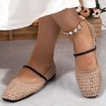 thumbnail image 1 of Xucatan Women Mary Jane Walking Shoes Comfortable Knit Flats Slip on Dress Shoes for Women Casual Nurse Flats Diabetic Shoes with Arch Support Gift, 1 of 9