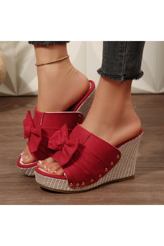 Women Orthopedic Platform Wedge slipper Flat Open Toe Strap Espadrilles Sandals Ladies Comfortable Wedding Party Dress Shoe Gift