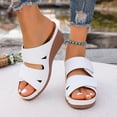 thumbnail image 1 of Xucatan Women's Adjustable Strap Wedge Sandals, Open Toe Platform Mules, Cushioned Comfortable Slip On Slippers for Summer Beach Daily Gift, 1 of 9