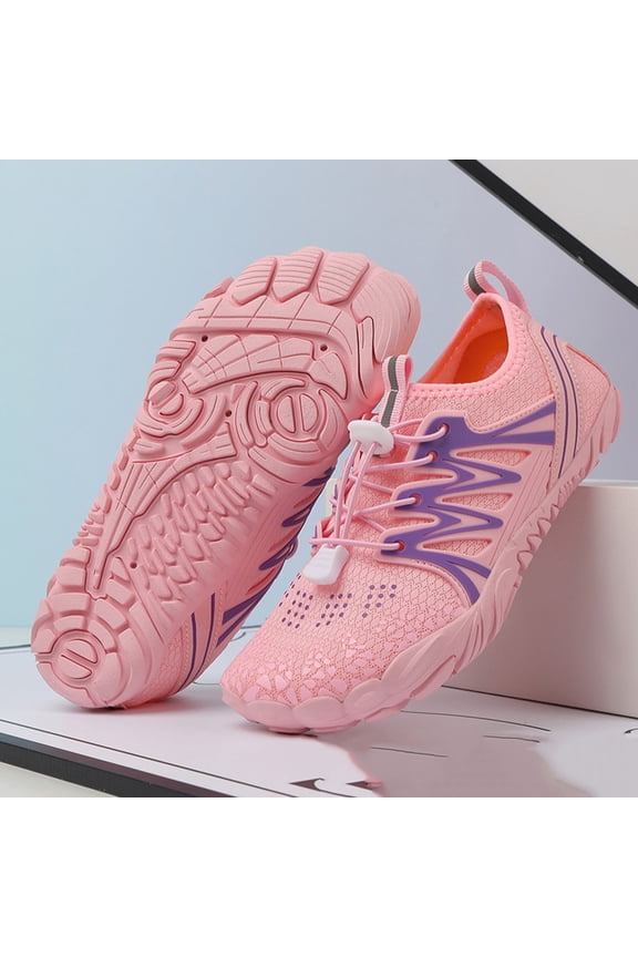 Women's Barefoot Five-Toe Water Shoes with Quick-Dry Breathable Mesh, Biomimetic Thin Sole for Natural Flexibility, Adjustable Drawstring Closure Secure Fit, Lightweight Aqua Socks Gift