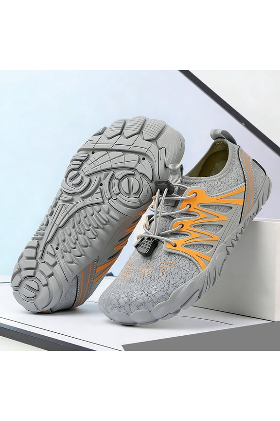 Women's Barefoot Five-Toe Water Shoes with Quick-Dry Breathable Mesh, Biomimetic Thin Sole for Natural Flexibility, Adjustable Drawstring Closure Secure Fit, Lightweight Aqua Socks Gift