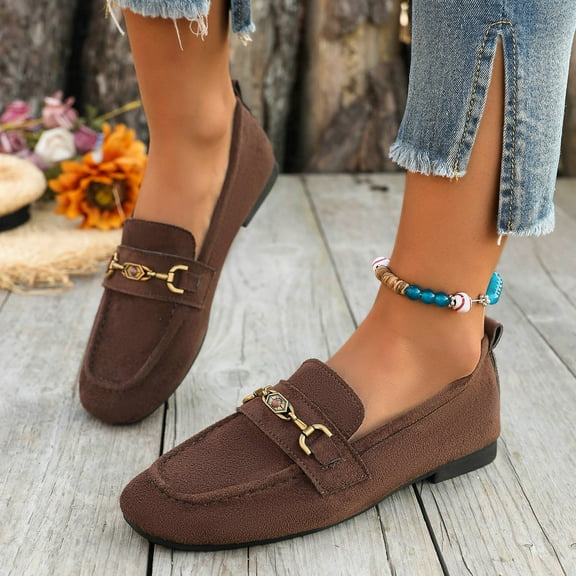 Xucatan Women's Bowknot Low Heeled Pumps Shoes,Fashion Pointed Toe Block Heeled Slip On Comfort Dressy Loafer Shoes Gift