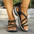 thumbnail image 1 of Xucatan Women's Braided Strappy Flat Sandals Summer Slides Open Toe Beach Shoes Gift, 1 of 9