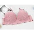 thumbnail image 1 of Xucatan Women's Bras Stitching Embroidery Thin Plus Size Bra Deep V Gathered Women's Underwear Gift, 1 of 9