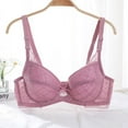 thumbnail image 1 of Xucatan Women's Bras Stitching Embroidery Thin Plus Size Bra Deep V Gathered Women's Underwear Gift, 1 of 9