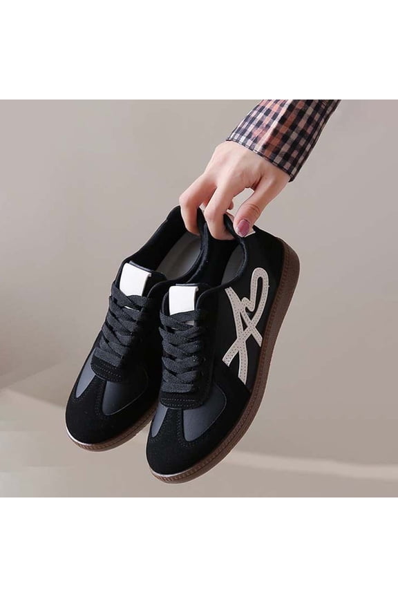 Women's Casual Sports Flats, Fashion Round Toe Walking Shoes, Soft Comfortable Everyday Sneakers with Versatile Low-Top Design Gift