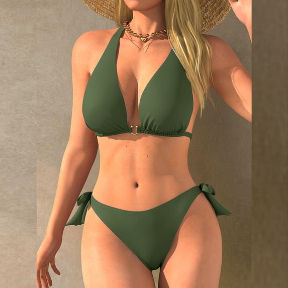 Xucatan Women's Casual Sporty Bikini Set with Push Up Padding and Tummy Control, Trendy Swimsuit for Swimming Honeymoon Cruise Gift