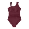 thumbnail image 1 of Xucatan Women's Color Block Off Shoulder Tankini Swimsuits Two Piece with Removable Pads Push Up Tops, High Waisted Bottoms Tummy Control Swimwear Modest Bathing Suits Summer Beach Vacation Gift, 1 of 2