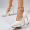 thumbnail image 1 of Xucatan Women's Fashionable Patent Leather Pointed Toe Stiletto Heels with Cushioned Insole, High-Shine Versatile Dress Pumps, Solid Color Slip-On Shoes for Office Wedding Party Evening Wear Gift, 1 of 9