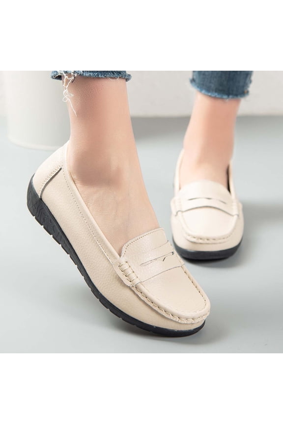 Women's Floral Embroidered Up Oxford Shoes, Round Toe Closed Toe Low Block Heel Flats with Chunky Sole, Faux Leather British Style Casual Footwear, Versatile Spring Office Walking Shoes Gift