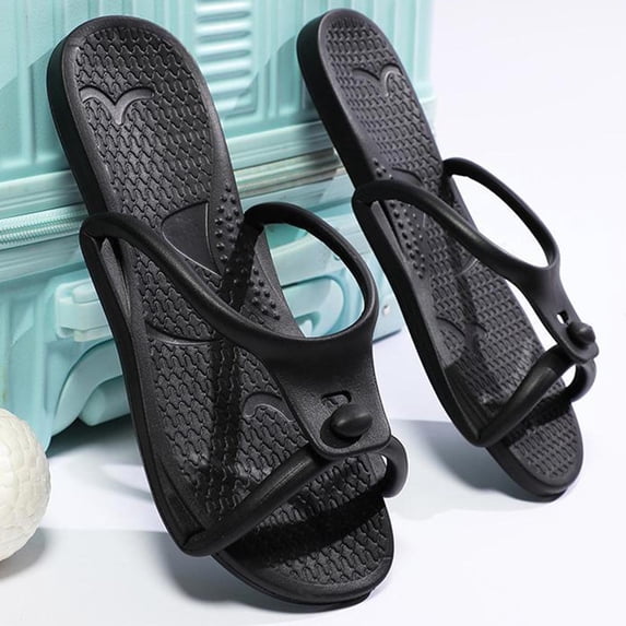 Xucatan Women's Foldable Flip Flops, Portable Travel Thong Sandals with Massage Textured Insole, Soft EVA Non Slip Sole, Lightweight Beach Slippers for Spring Summer Vacation Gift
