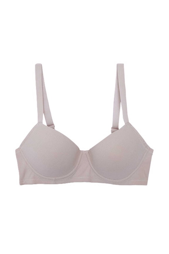 Women's Front Closure Underwire Floral Embroidered Bra, Push Up Gather Racerback, Soft Stretch Nylon, Smooth Seamless Full Coverage for Daily Casual Gift