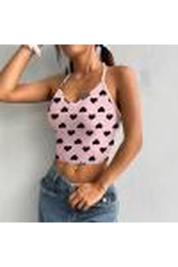 Women's Halter Tops, Strapless V Neck Cami, Solid Color Slim Fit Tank, Lightweight Summer Blouse for Casual Fashion Gift