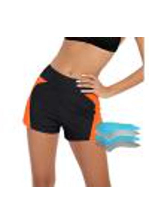 Women's High Waisted Swim Shorts Tummy Control Bottoms with Double Layer Coverage, Modest Solid Color Swim Trunks Beach Pool Vacation Summer Cruise Gift