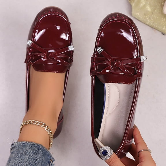 Xucatan Women's Leather Mary Jane Flats Shoes Dressy Comfortable Square Toe Slip On Ballet Flat Causal Breathable Flat Walking Shoes Gift