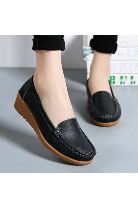Women's Low Heel Oxfords, Traditional Floral Embroidered Up Front Round Toe Mules with Padded Insole, Contrast Stitch Platform Comfortable Shoes, Versatile Everyday Work Weekend Style Gift