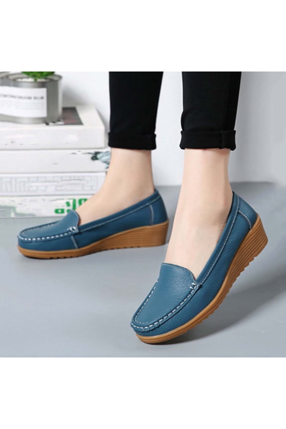 Women's Low Heel Oxfords, Traditional Floral Embroidered Up Front Round Toe Mules with Padded Insole, Contrast Stitch Platform Comfortable Shoes, Versatile Everyday Work Weekend Style Gift
