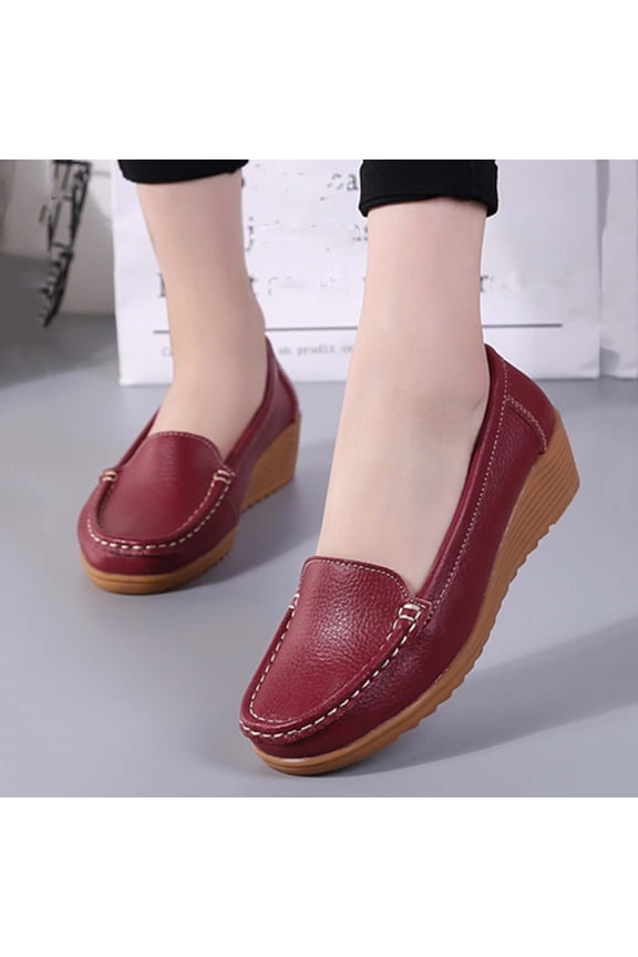 Women's Low Heel Oxfords, Traditional Floral Embroidered Up Front Round Toe Mules with Padded Insole, Contrast Stitch Platform Comfortable Shoes, Versatile Everyday Work Weekend Style Gift