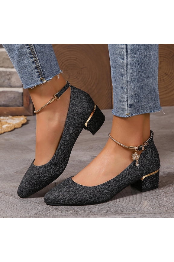 Women's Mary Jane Shoes Platform Chunky Heel Pumps for Women Ankle Strap High Heel Mary Janes Square Closed Toe Leather Suede Dress Shoes Party Event Office Prom Gift