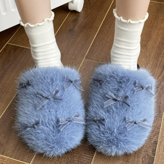 Xucatan Women's Memory Foam Slippers Plush Faux Fur Slipper Slide Sandal Soft Furry Fuzzy Fluffy Lovely Indoor Outdoor Slip On Slippers Multicolor Winter House Shoes Gift