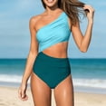 thumbnail image 1 of Xucatan Women's One Piece Swimsuit Zipper Front Tummy Control Monokini, Removable Pads Push Up Full Coverage Modest Swimwear Long Torso Fit Plus Size Summer Beach Vacation Gift, 1 of 4
