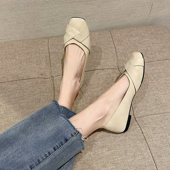 Xucatan Women's Patent Leather Tassel Loafers, Chunky Sole Slip-On Flat Shoes, Classic British Style Casual Shoes for Women, Plus Size Uniform Shoes Gift