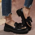 thumbnail image 1 of Xucatan Women's Platform Loafers, Glossy Round Toe Mules with Thick Lug Sole, Easy On Cushioned Insole Shoes, Versatile Everyday Work Weekend Style Gift, 1 of 6